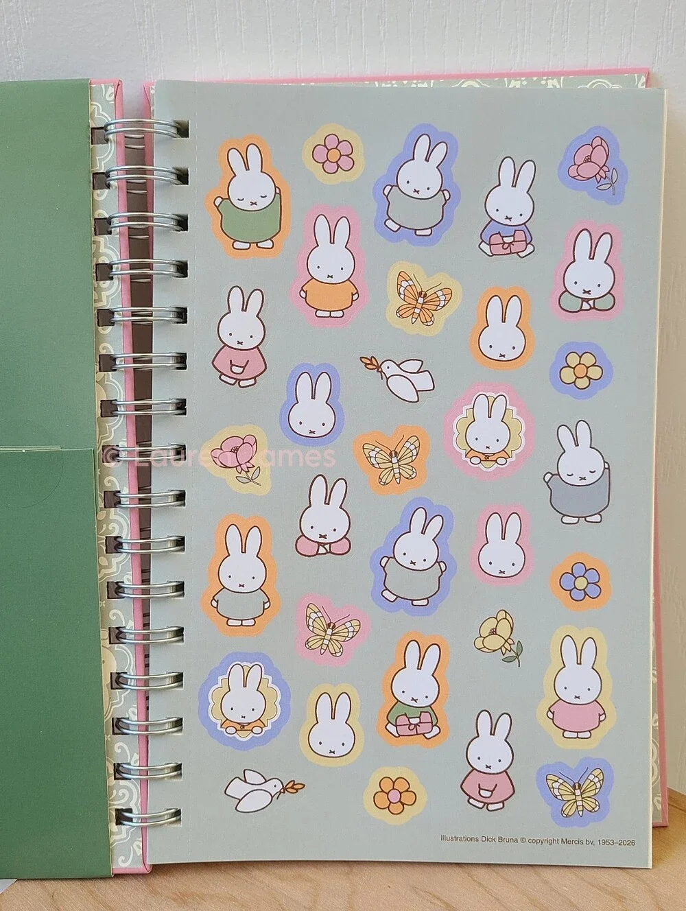 Miffy Pink Spring Meadow Floral Notebook & List Pad Stationery Set